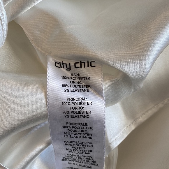 CITY CHIC One Shoulder True Love Dress - ivory Size 16 NWT - Picture 10 of 10